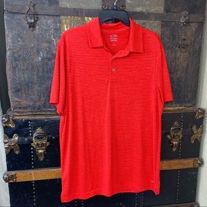 Red Striped Champion Lg Polo Shirt
